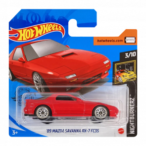 Машинка Базова Hot Wheels '89 Mazda Savanna RX-7 FC3S Nightburnerz 1:64 GHB56 Red - Retromagaz