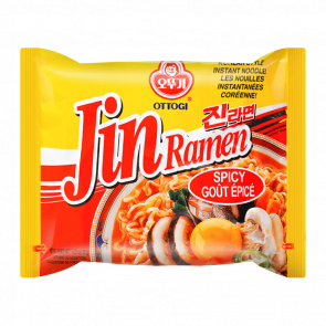 Локшина Ottogi Jin Ramen Spicy Овочі Яловичина Гостра 120g - Retromagaz