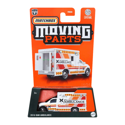 Тематична Машинка Matchbox 2016 RAM Ambulance Moving Parts 1:64 FWD28/HVN01 White - Retromagaz