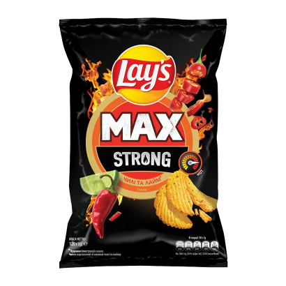 Чіпси Lay's Strong зі Смаком Чилі та Лайму 120g - Retromagaz