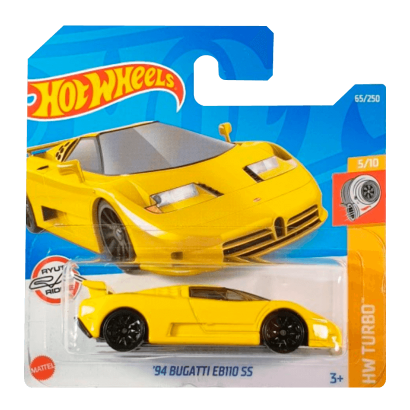 Машинка Базовая Hot Wheels '94 Bugatti EB110 SS Turbo 1:64 HCT67 Yellow - Retromagaz