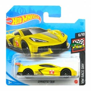 Машинка Базовая Hot Wheels Corvette C8.R Race Day 1:64 GRX31 Yellow - Retromagaz