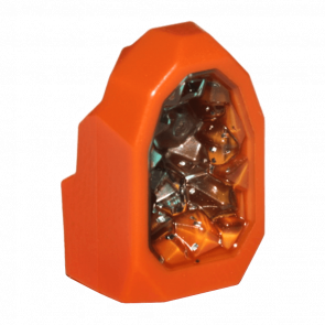 Скала Lego Драгоценность Geode with Molded Glitter Trans-Light Blue Crystals 1 x 1 49656pb03 6259944 Dark Orange Б/У - Retromagaz