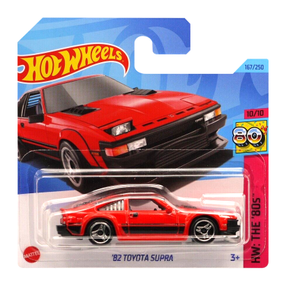 Машинка Базова Hot Wheels '82 Toyota Supra The `80S 1:64 HKG87 Red - Retromagaz