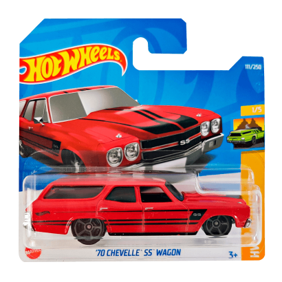 Машинка Базова Hot Wheels '70 Chevelle SS Wagon Wagons 1:64 HCX23 Red - Retromagaz