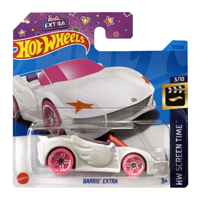 Машинка Базова Hot Wheels Barbie Extra Screen Time 1:64 HKH11 White - Retromagaz