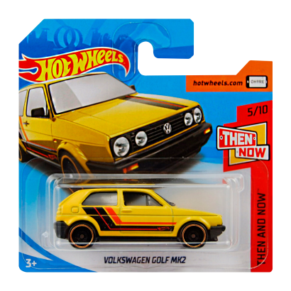 Машинка Базовая Hot Wheels Volkswagen Golf MK2 Then and Now 1:64 FJY57 Yellow - Retromagaz