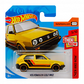 Машинка Базовая Hot Wheels Volkswagen Golf MK2 Then and Now 1:64 FJY57 Yellow - Retromagaz