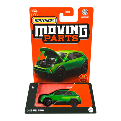 Тематична Машинка Matchbox Opel 2022 Opel Mokka Moving Parts 1:64 FWD28/HVM73 Green - Retromagaz