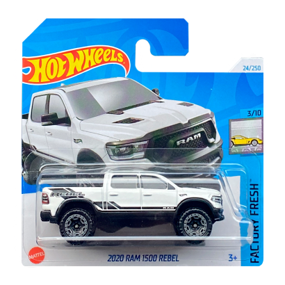 Машинка Базовая Hot Wheels 2020 Ram 1500 Rebel Factory Fresh 1:64 HTC52 White - Retromagaz