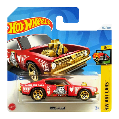 Машинка Базовая Hot Wheels King Kuda Art Cars 1:64 HTD73 Red - Retromagaz