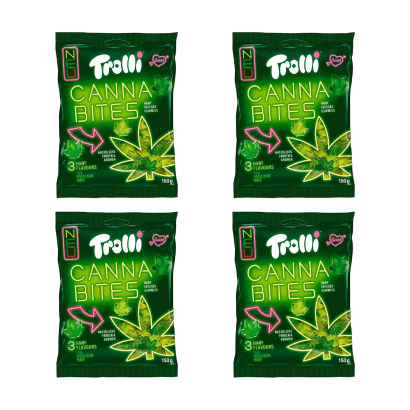 Набор Конфеты Жевательные Trolli Cannabites 150g 4шт - Retromagaz