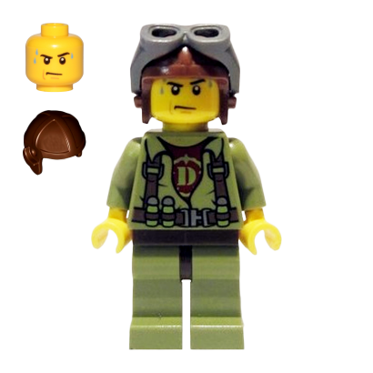 Фигурка Lego Dino Helicopter Pilot Adventure dino002 1 Б/У - Retromagaz