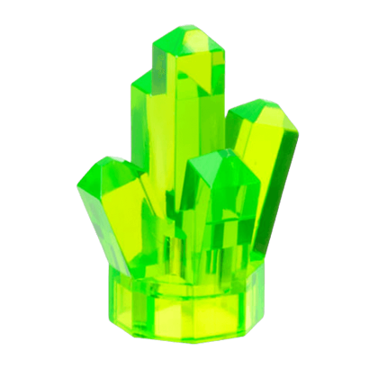 Скеля Lego Коштовність 4шт Crystal 5 Point 1 x 1 52 29377 30385 28623 6134621 6170292 Trans-Bright Green Б/У - Retromagaz