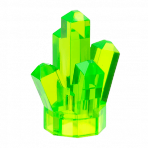 Скеля Lego Коштовність 4шт Crystal 5 Point 1 x 1 52 29377 30385 28623 6134621 6170292 Trans-Bright Green Б/У - Retromagaz