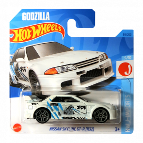 Машинка Базовая Hot Wheels Godzilla Nissan Skyline GT-R (R32) J-Imports 1:64 HKJ13 White