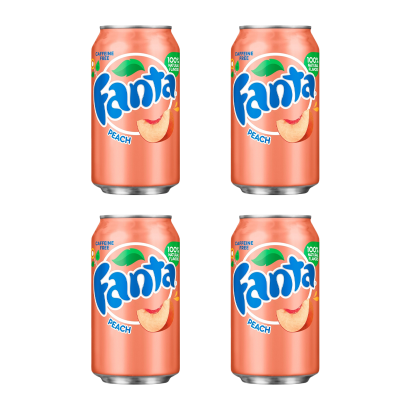 Набор Напиток Fanta Peach 355ml 4шт - Retromagaz