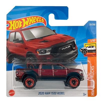 Машинка Базова Hot Wheels 2020 RAM 1500 Rebel Hot Trucks 1:64 HCX93 Red - Retromagaz