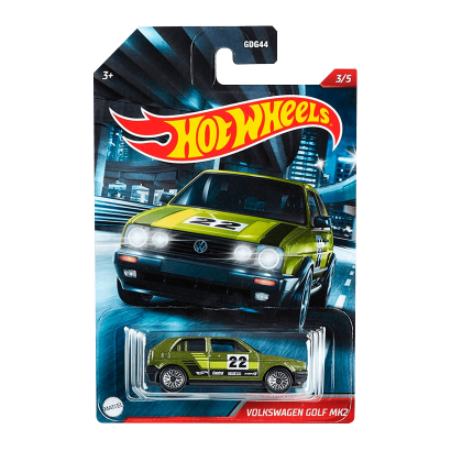 Тематическая Машинка Hot Wheels Volkswagen Golf MK2 Cult Racers 1:64 GRP20 Green - Retromagaz