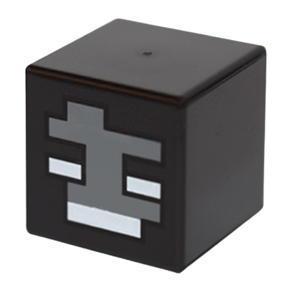 Фігурка Lego Minecraft 2шт Head Modified Cube with Pixelated Dark Bluish Gray Face Games 19729pb011 Б/У - Retromagaz