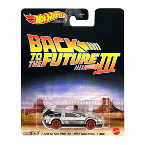 Машинка Premium Hot Wheels Back to the Future Time Machine - 1955 DMC Delorean Rep. Entertainment 1:64 HCP22 Silver