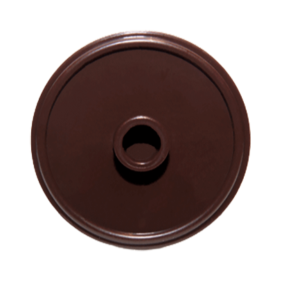 Зброя Lego Щит Round with Stud and Ring Around Edge 91884 17835 4618190 Dark Brown Б/У - Retromagaz