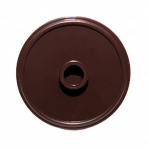 Зброя Lego Щит Round with Stud and Ring Around Edge 91884 17835 4618190 Dark Brown Б/У - Retromagaz