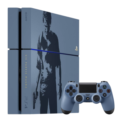 Консоль Sony PlayStation 4 CUH-12хх Uncharted 4 Limited Edition 1TB Blue Б/У - Retromagaz