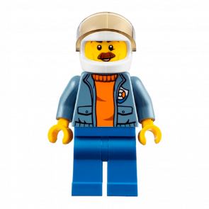 Фігурка Lego Coast Guard 973pb2864 Helicopter Pilot with Moustache City cty0828 Б/У