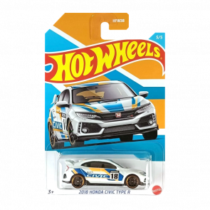 Тематическая Машинка Hot Wheels 2018 Honda Civic Type R Honda 1:64 HDH19 White