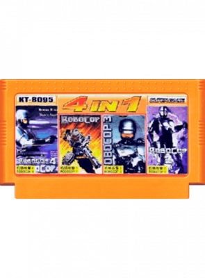 Сборник Игр RMC Famicom Dendy 4 in 1 RoboCop 1, 2, 3 (4) Английская Версия Только Картридж Новый - Retromagaz