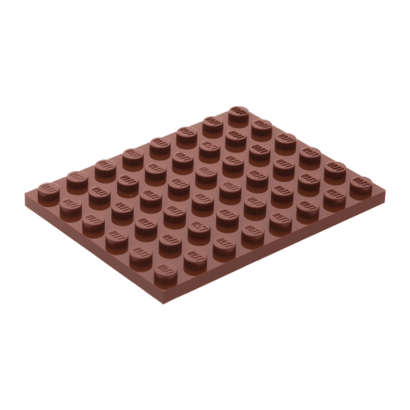 Пластина Lego Звичайна 10шт 6 x 8 3036 4223729 Reddish Brown Б/У - Retromagaz