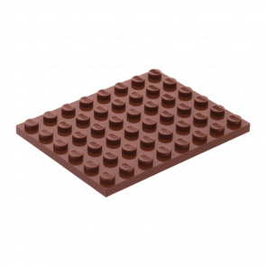 Пластина Lego Звичайна 10шт 6 x 8 3036 4223729 Reddish Brown Б/У - Retromagaz