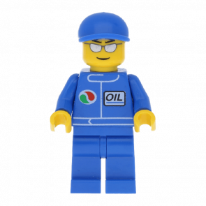 Фигурка Lego Race 973pb0106 Blue Short Bill Cap Silver Sunglasses City oct068 Б/У