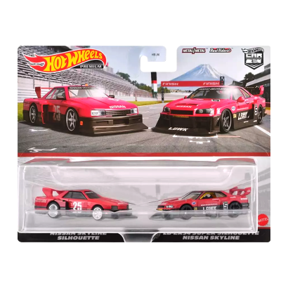 Машинка Premium Hot Wheels 2шт Nissan Skyline Silhouette / LB-ER34 Super Silhouette 2-Packs 1:64 HBL96/HKF49 Red - Retromagaz