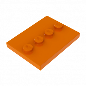 Плитка Lego Модифікована 4шт 4 Studs in Center 3 x 4 88646 17836 6224537 Orange Б/У - Retromagaz