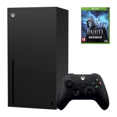 Набор Консоль Microsoft Xbox Series X 1TB Black Б/У  + Игра S.T.A.L.K.E.R. 2: Серце Чорнобиля (Heart of Chornobyl) Collector's Edition Українська Озвучка Новый - Retromagaz