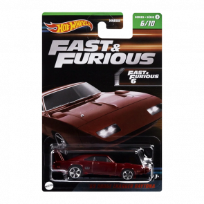 Тематическая Машинка Hot Wheels '69 Dodge Charger Daytona Fast & Furious 1:64 HNR88/HNT06 Dark Red