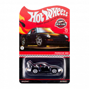 Машинка Premium Hot Wheels Porsche 959 Red Line Club RLC 1:64 HNL18 Black - Retromagaz