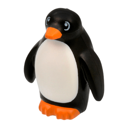 Фігурка Lego Земля Penguin with Flippers and Stud on Back with Orange Beak Animals 26076pb01 6160317 Black Б/У - Retromagaz