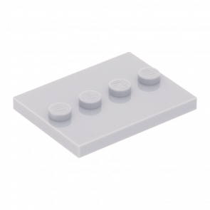 Плитка Lego Модифицированная 4шт 4 Studs in Center 3 x 4 88646 17836 6079461 Light Bluish Grey Б/У - Retromagaz