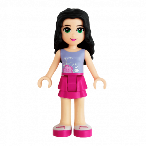 Фигурка Lego Girl Emma Magenta Layered Skirt Friends frnd001 Б/У