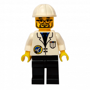 Фигурка Lego Space Port 973px24 Scientist White Construction Helmet City spp011 Б/У - Retromagaz