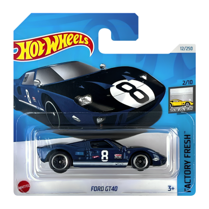 Машинка Базовая Hot Wheels Ford GT40 Factory Fresh 1:64 HTD34 Blue - Retromagaz