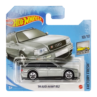 Машинка Базова Hot Wheels '94 Audi Avant RS2 Factory Fresh 1:64 GTB75 Silver - Retromagaz