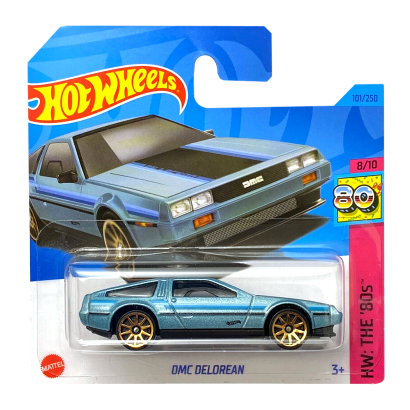 Машинка Базовая Hot Wheels DMC Delorean The `80S 1:64 HKG84 Silver - Retromagaz