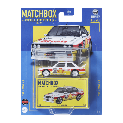 Машинка Premium Matchbox 1993 BMW E30 M3 Shell Collectors 1:64 HVW08 White - Retromagaz