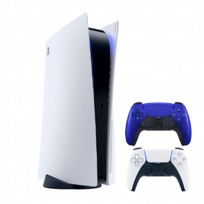 Набор Консоль Sony PlayStation 5 Blu-ray 825GB White Новый + Геймпад Беспроводной DualSense Cobalt Blue