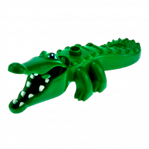 Фигурка Lego Animals Alligator Crocodile Large with Opening Jaw and Narrow Snout Duplo 53915c01 1 Green Б/У - Retromagaz