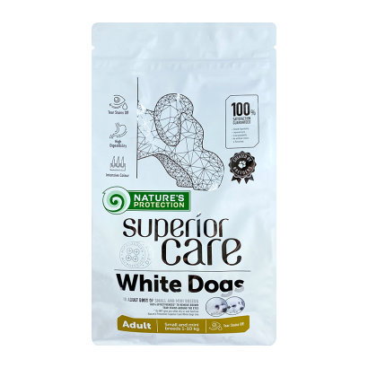 Сухой Корм Nature's Protection для Собак Nature's Protection Superior Care White Dogs Grain Free Adult Small&Mini Breeds Ягненок 1,5kg - Retromagaz